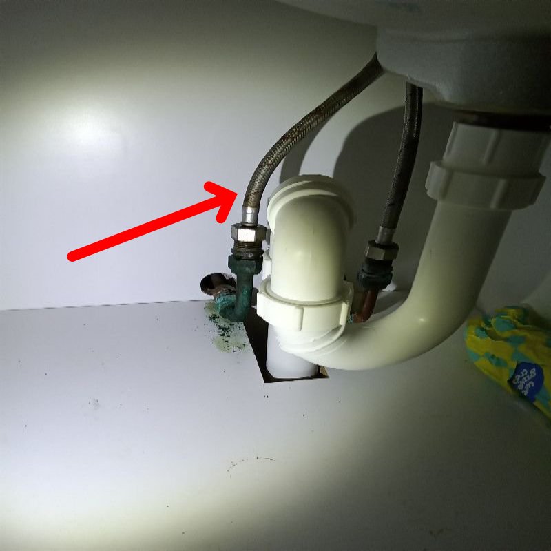 Deteriorated Braided Flexible Plumbing Hoses